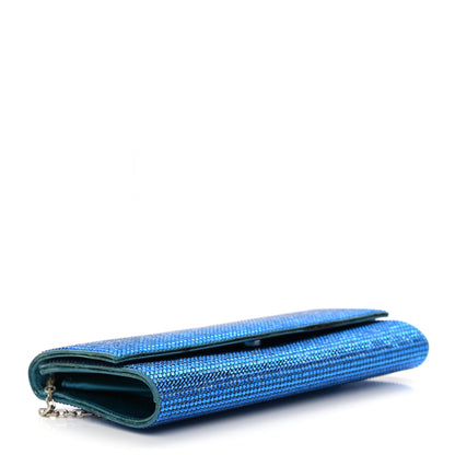 Judith Leiber Swarovski Crystal Flap Clutch Capri Blue 4 of 16