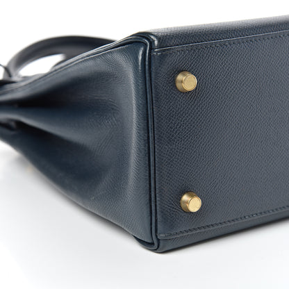 Hermes Courchevel Retourne Kelly 28 Bleu Marine 38 of 48