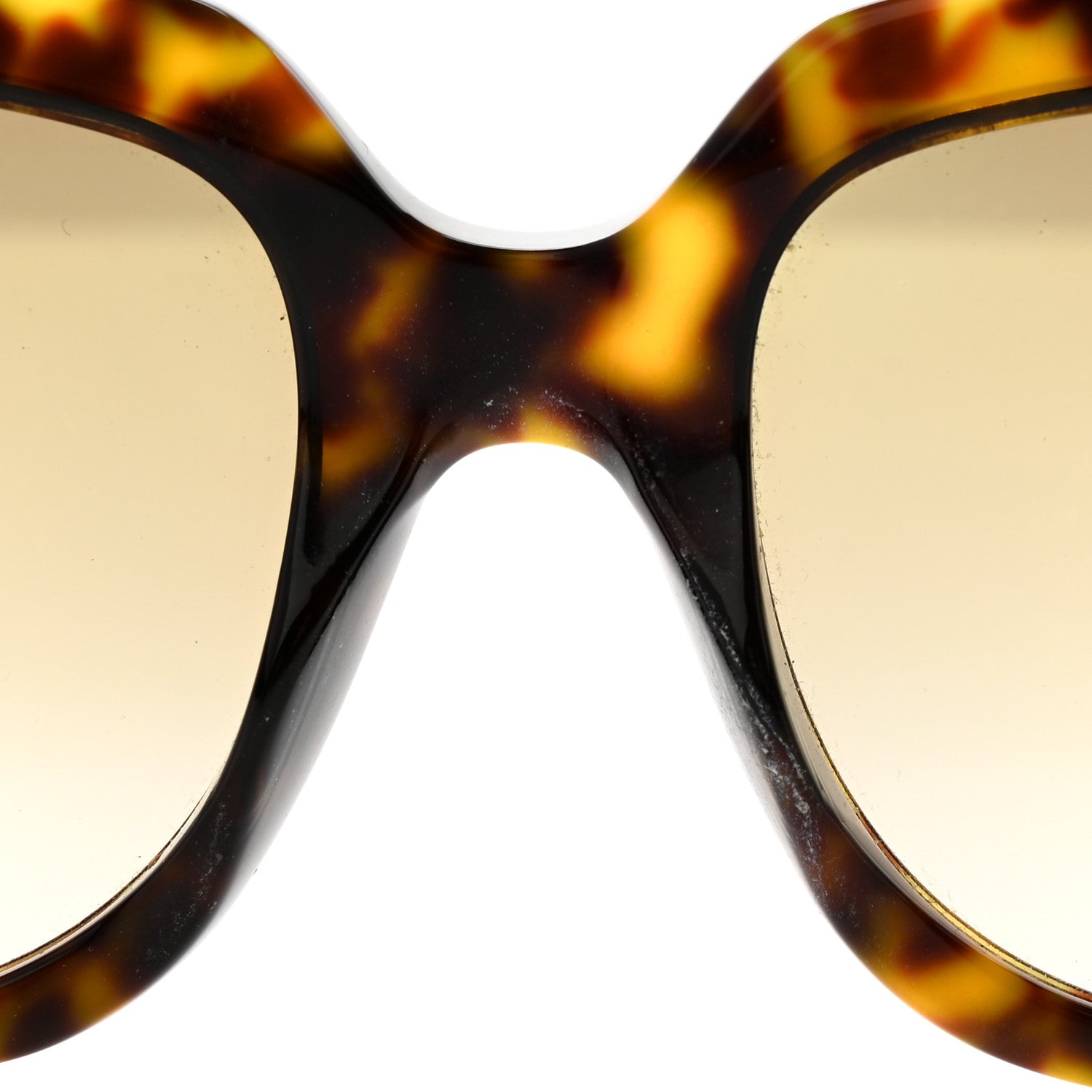 Gucci Acetate Square Frame Web Glitter Sunglasses GG0036S Brown Blue 9 of 11