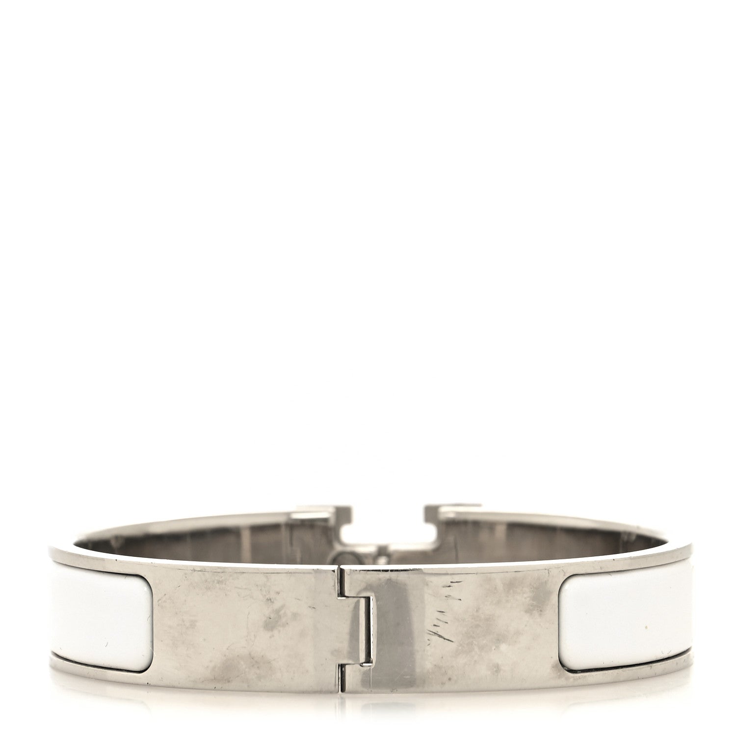 Hermes Enamel Narrow Clic Clac H Bracelet PM White 3 of 5