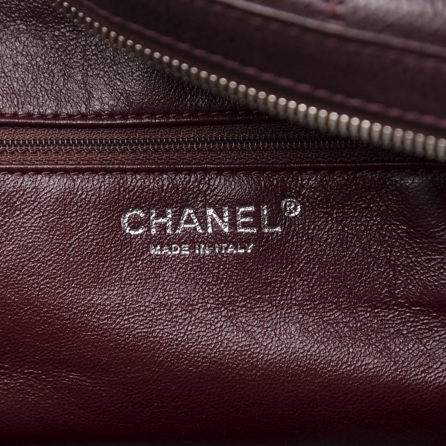 Caviar Quilted CC Timeless Bowler Burgundy