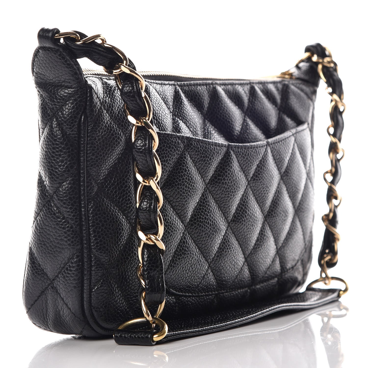 Chanel Caviar Quilted CC Shoulder Bag Black 3 of 9