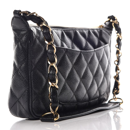 Chanel Caviar Quilted CC Shoulder Bag Black 3 of 9