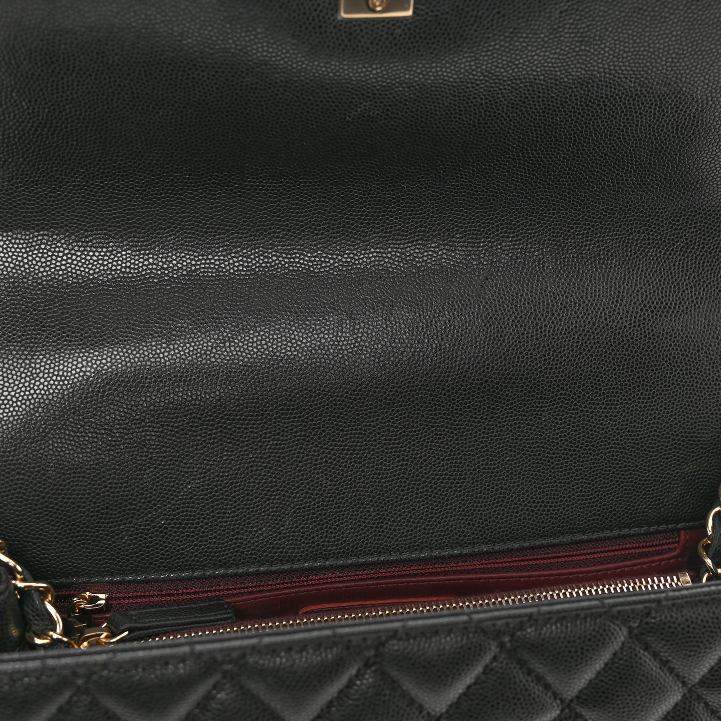 Caviar Quilted Medium Coco Handle Flap Black