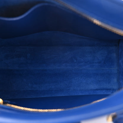 Saint Laurent Calfskin Small Monogram Cabas Blue Majorelle 5 of 15