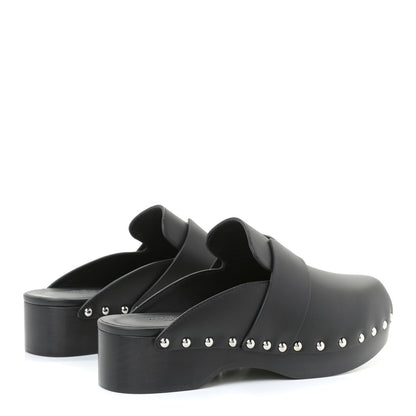 Hermes Calfskin Calya Mules 36 Black 3 of 10