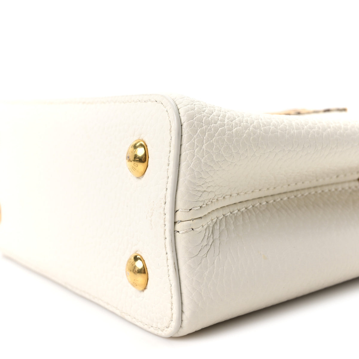 Louis Vuitton Taurillon Ayers Capucines Mini White Snow White 8 of 9