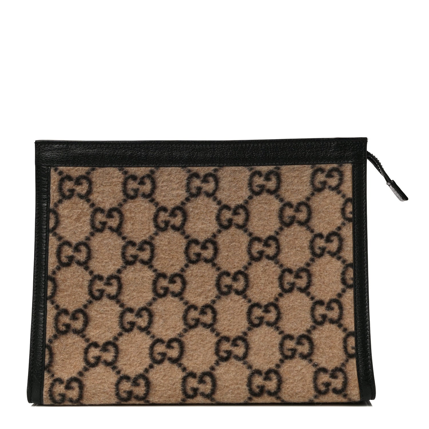 Gucci Monogram Wool Pouch Brown 1 of 12