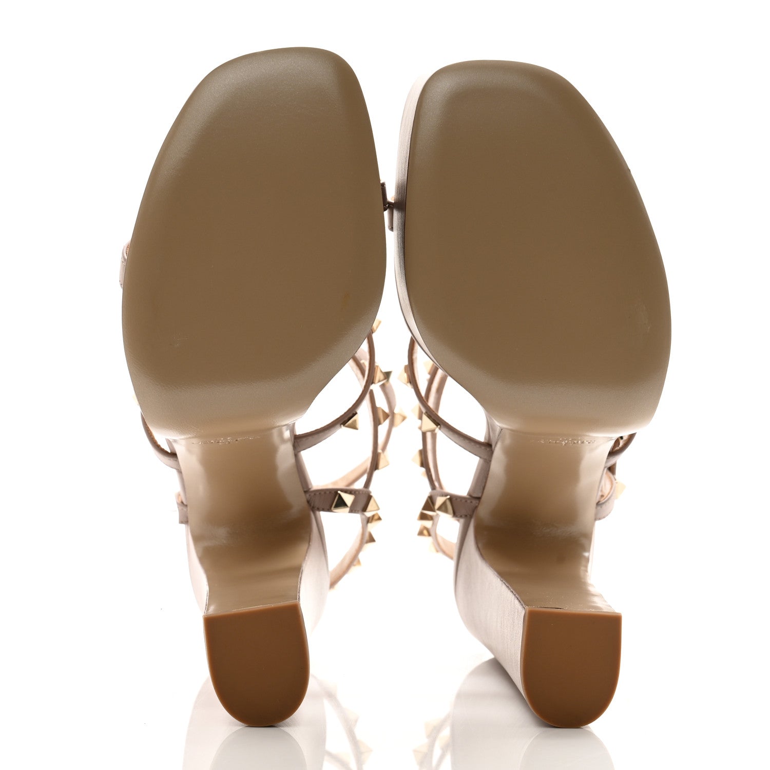Valentino Garavani Calfskin Nappa Rockstud 155 Platform Sandals 40 Poudre 5 of 10