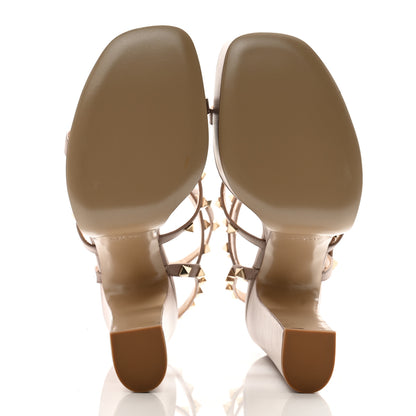 Valentino Garavani Calfskin Nappa Rockstud 155 Platform Sandals 40 Poudre 5 of 10