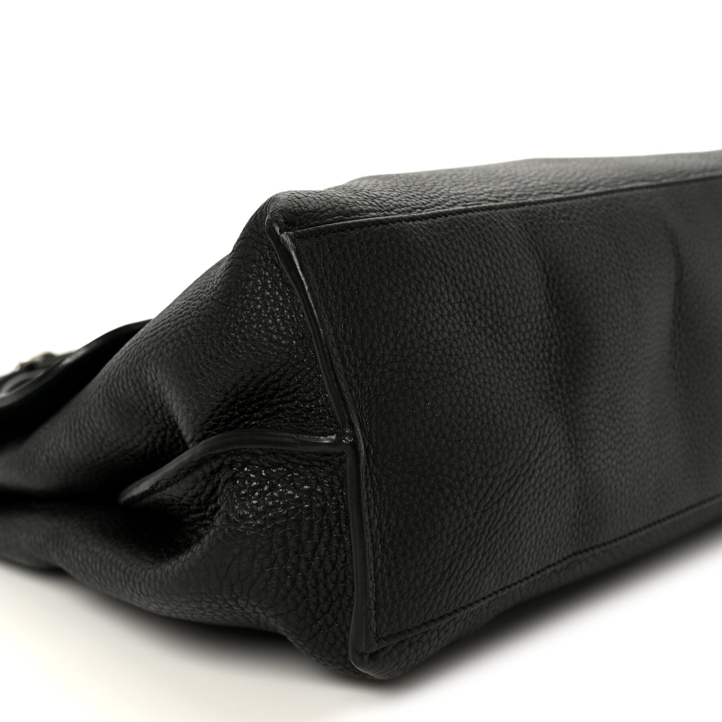 Cellarius Calfskin Bamboo Daily Top Handle Bag Black