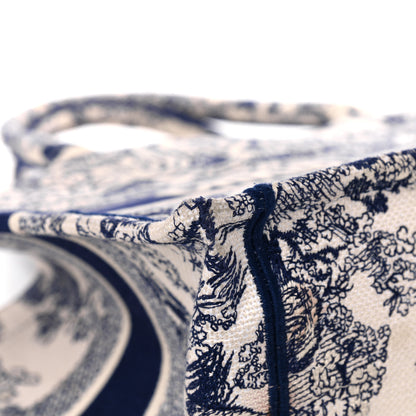 Christian Dior Canvas Embroidered Medium Dioriviera Toile De Jouy Book Tote Blue 8 of 10