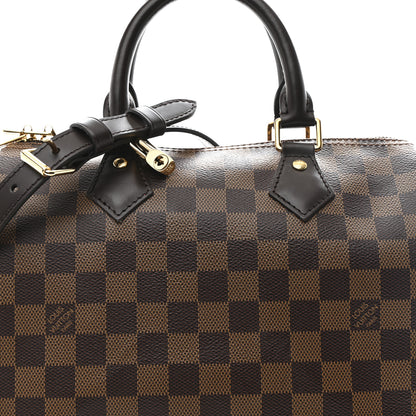Louis Vuitton Damier Ebene Speedy Bandouliere 25 7 of 9