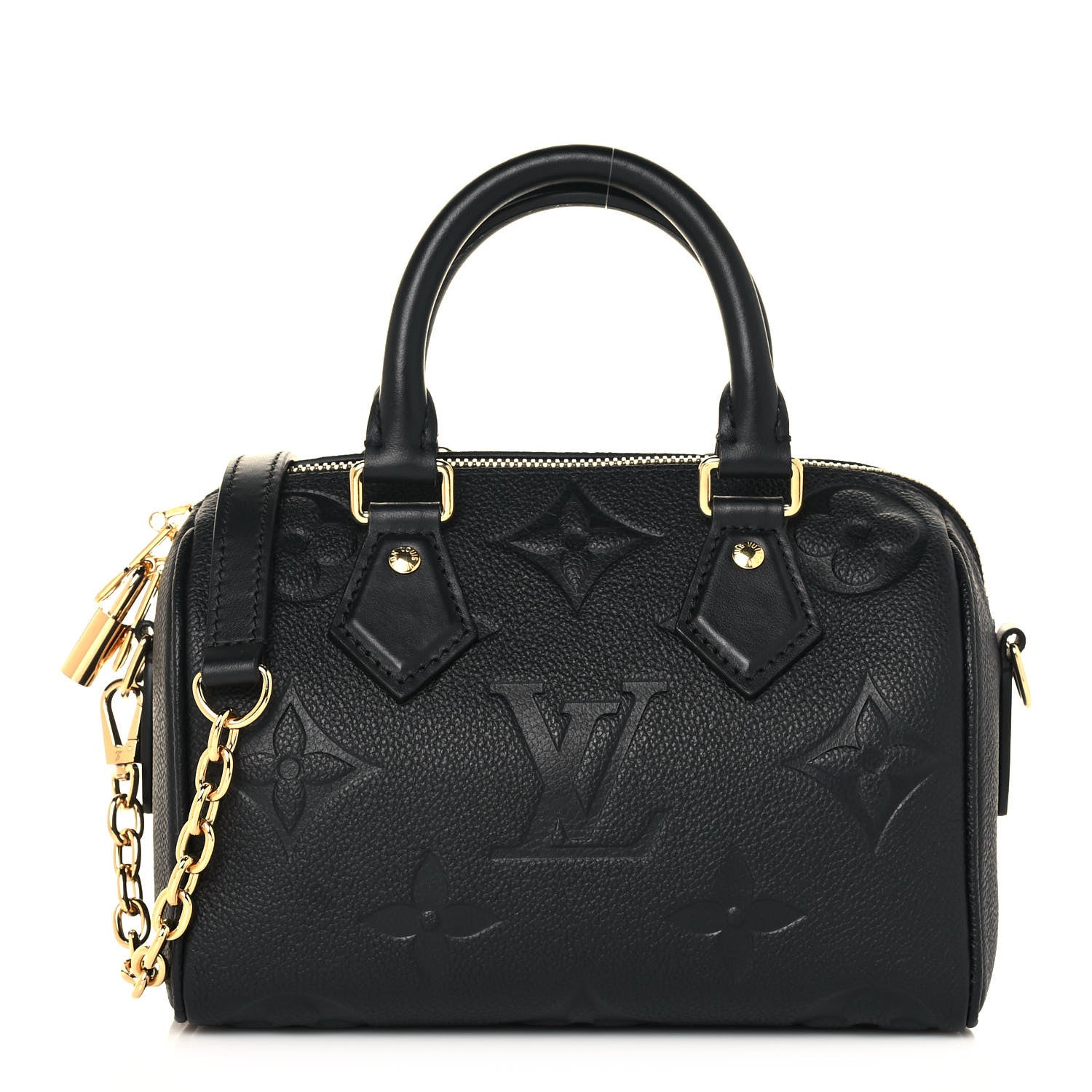 Louis Vuitton Empreinte Monogram Giant Speedy Bandouliere 20 Black 1 of 12