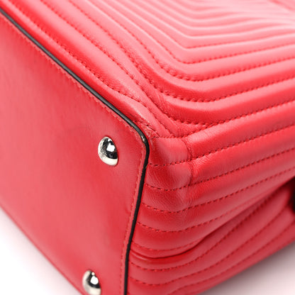 Fendi Shiny Nappa Trapuntata Small DotCom Click Chain Satchel Rojo 13 of 13