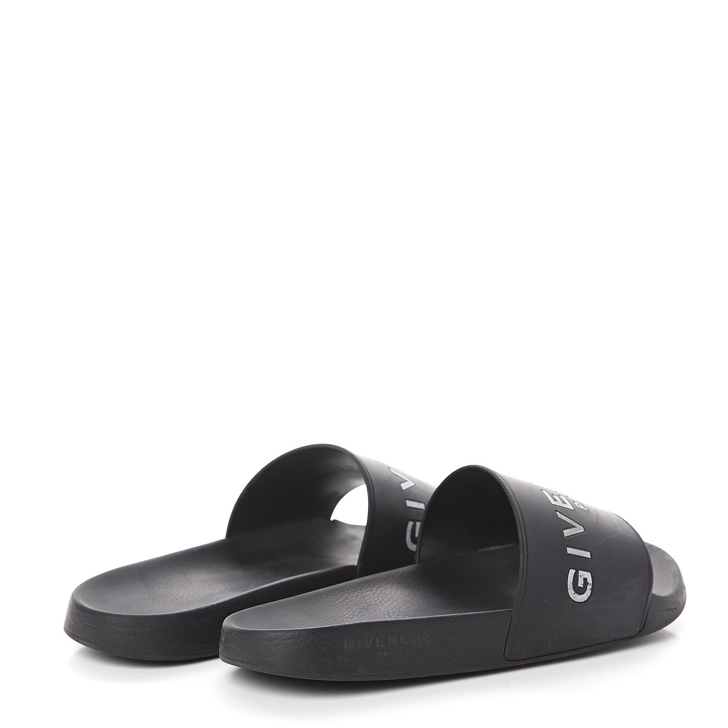 Givenchy Rubber Logo Pool Slide Sandals 12 Black 4 of 6