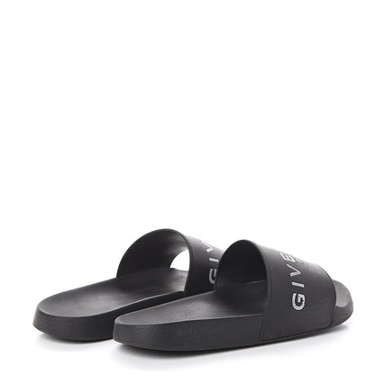 Givenchy Rubber Logo Pool Slide Sandals 12 Black 4 of 6