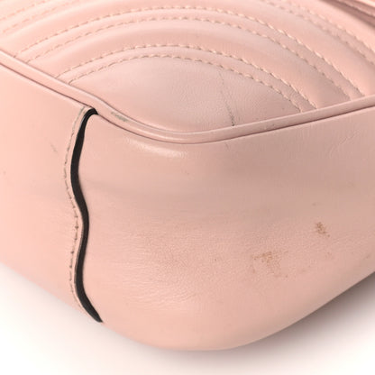 Gucci Calfskin Matelasse Small GG Marmont Shoulder Bag Perfect Pink 8 of 11
