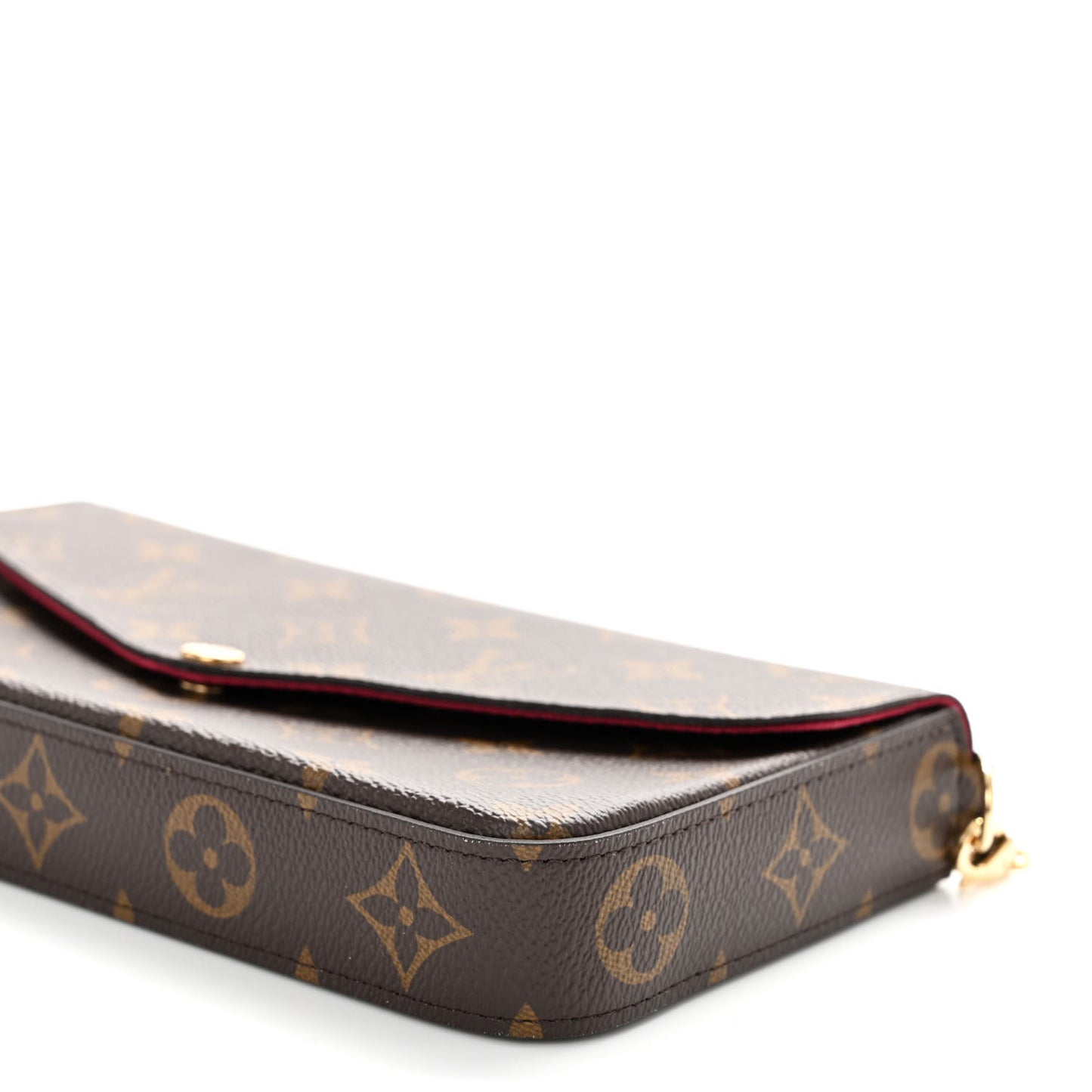 Monogram Pochette Felicie Chain Wallet Fuchsia