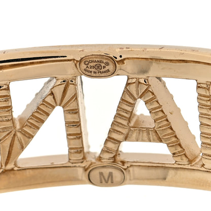 Chanel Crystal CC Logo Bracelet M Gold 4 of 4