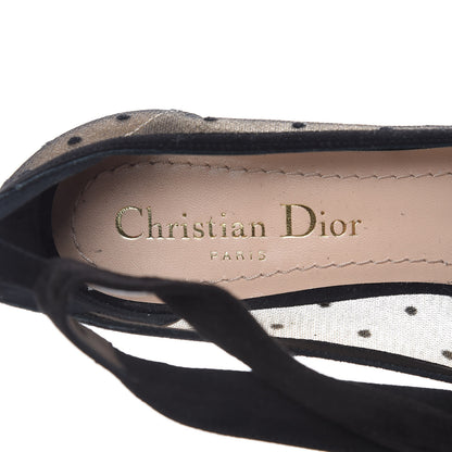 Christian Dior Suede Calfskin Lovely-D Ankle Wrap Pumps 35 Black 7 of 7