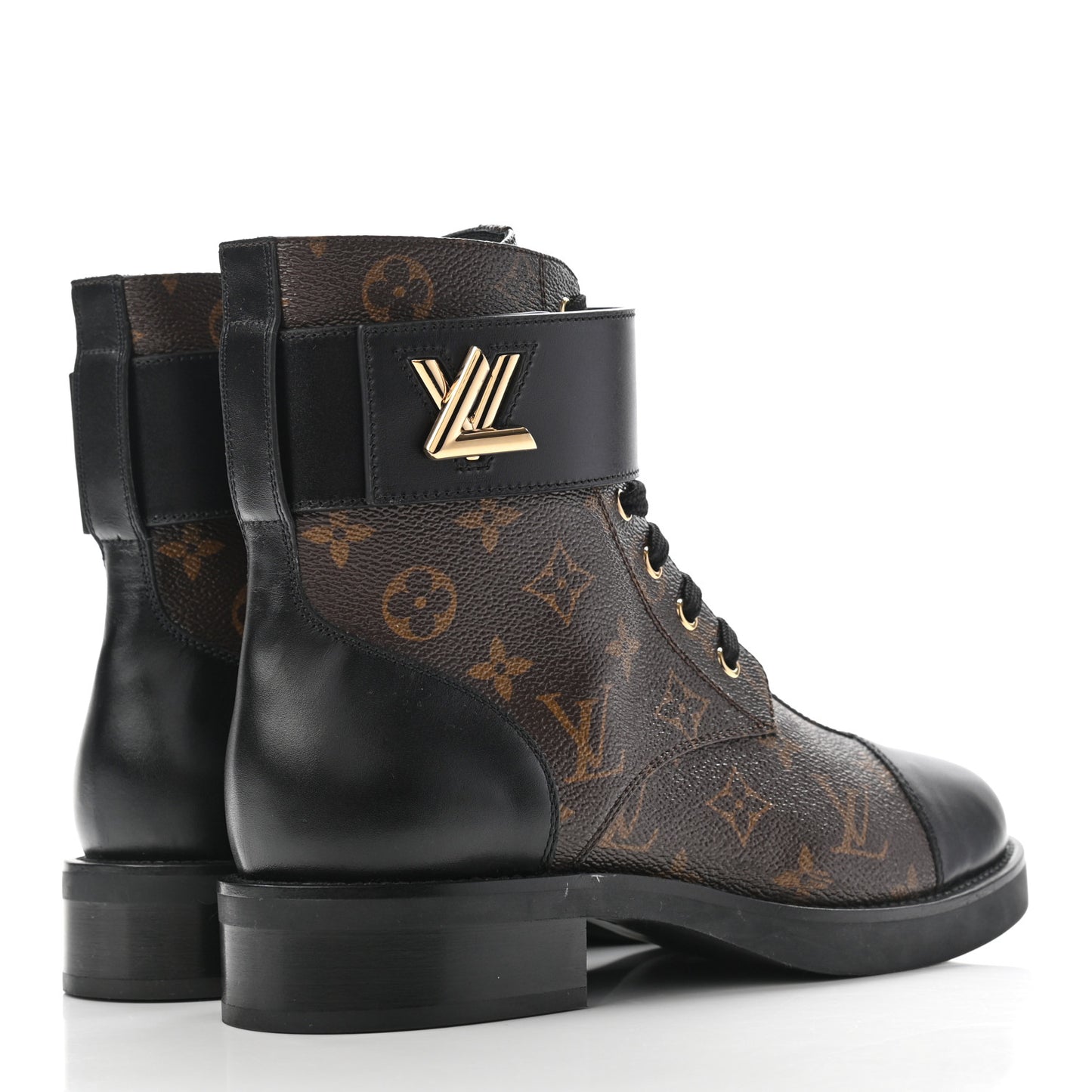 Monogram Calfskin Wonderland Flat Ranger Boots 40 Black