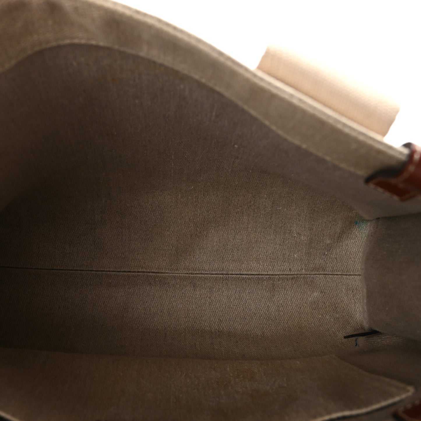 Cotton Calfskin Medium Woody Ribbon Tote White Brown
