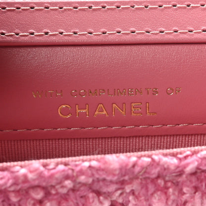 Chanel Tweed Quilted Flap Chain Waist Bag Pink 7 of 10