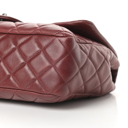 Chanel Lambskin Quilted Jumbo Single Flap Dark Red 10 of 12