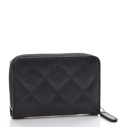 Chanel Caviar Quilted Zip Coin Purse Black 3 of 7