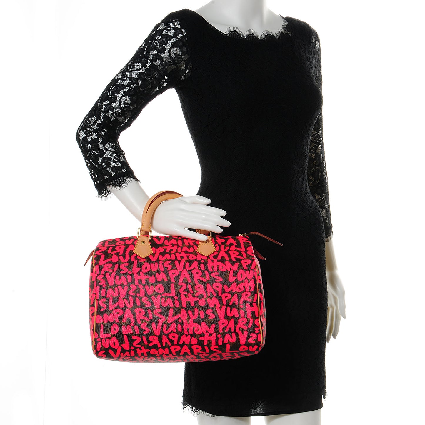 Monogram Graffiti Speedy 30 Fuchsia