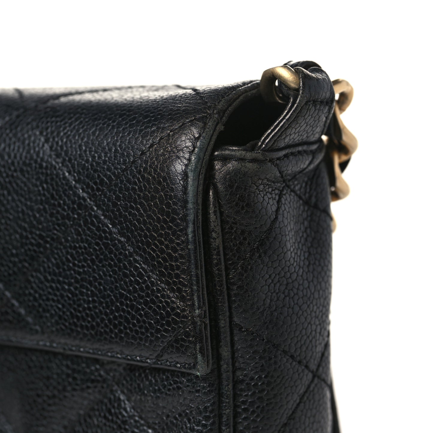 Caviar Quilted Medium Single Flap Black