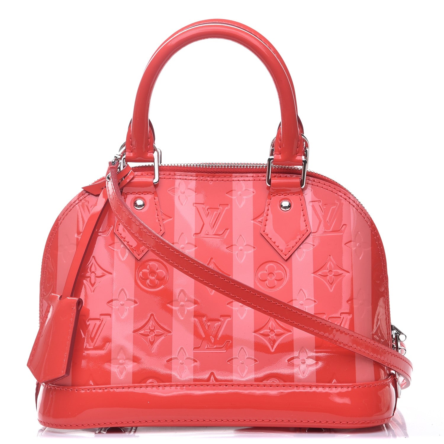 Louis Vuitton Vernis Rayures Alma BB Poppy 1 of 8