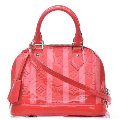 Louis Vuitton Vernis Rayures Alma BB Poppy 1 of 8