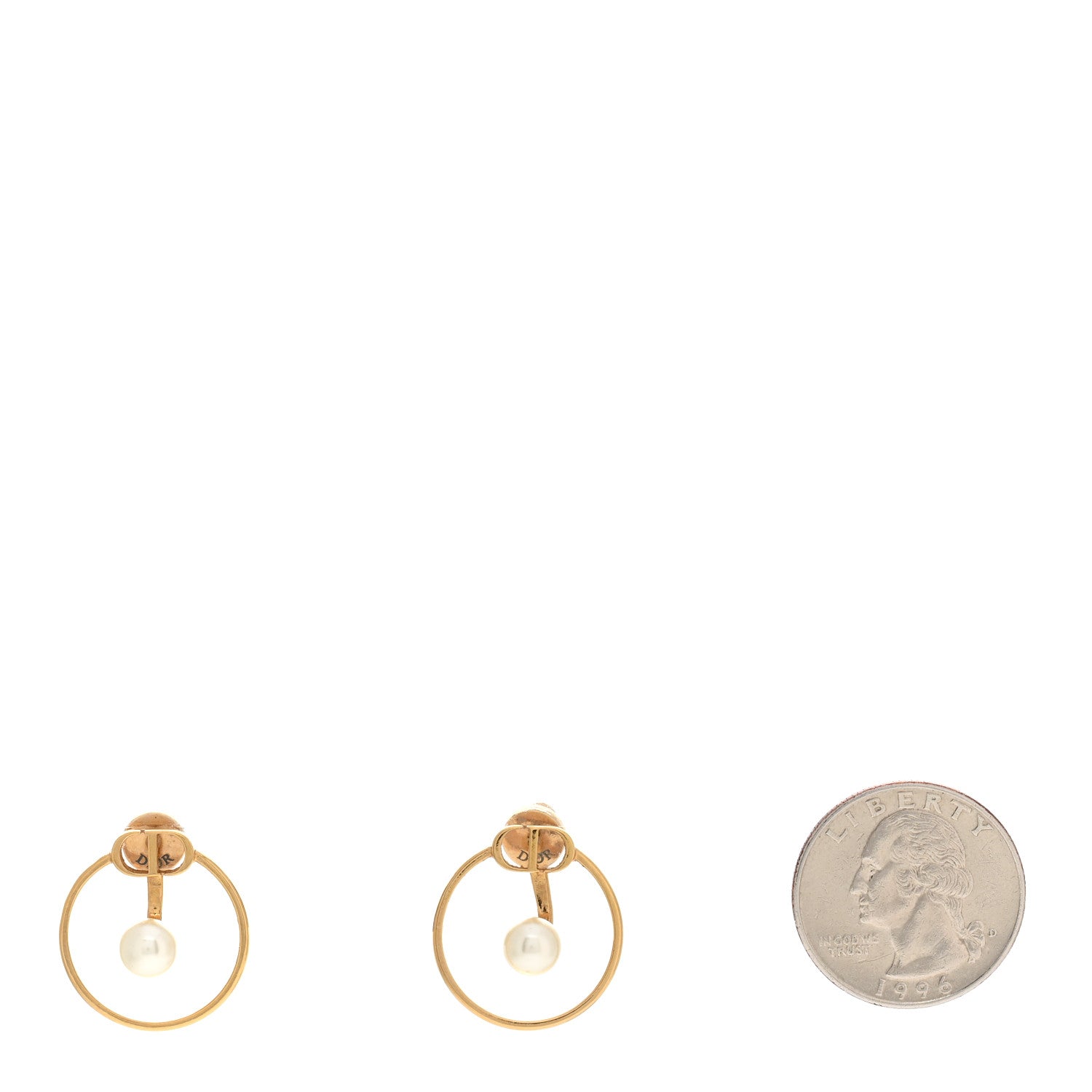 Christian Dior Pearl 30 Montaigne Earrings Gold 2 of 5