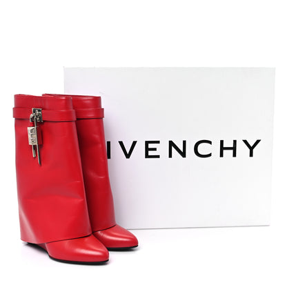 Givenchy Calfskin Shark Lock Ankle Boots 39 Red 9 of 9