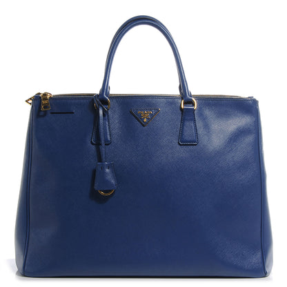 Prada Saffiano Lux Large Double Zip Tote Bluette 1 of 11