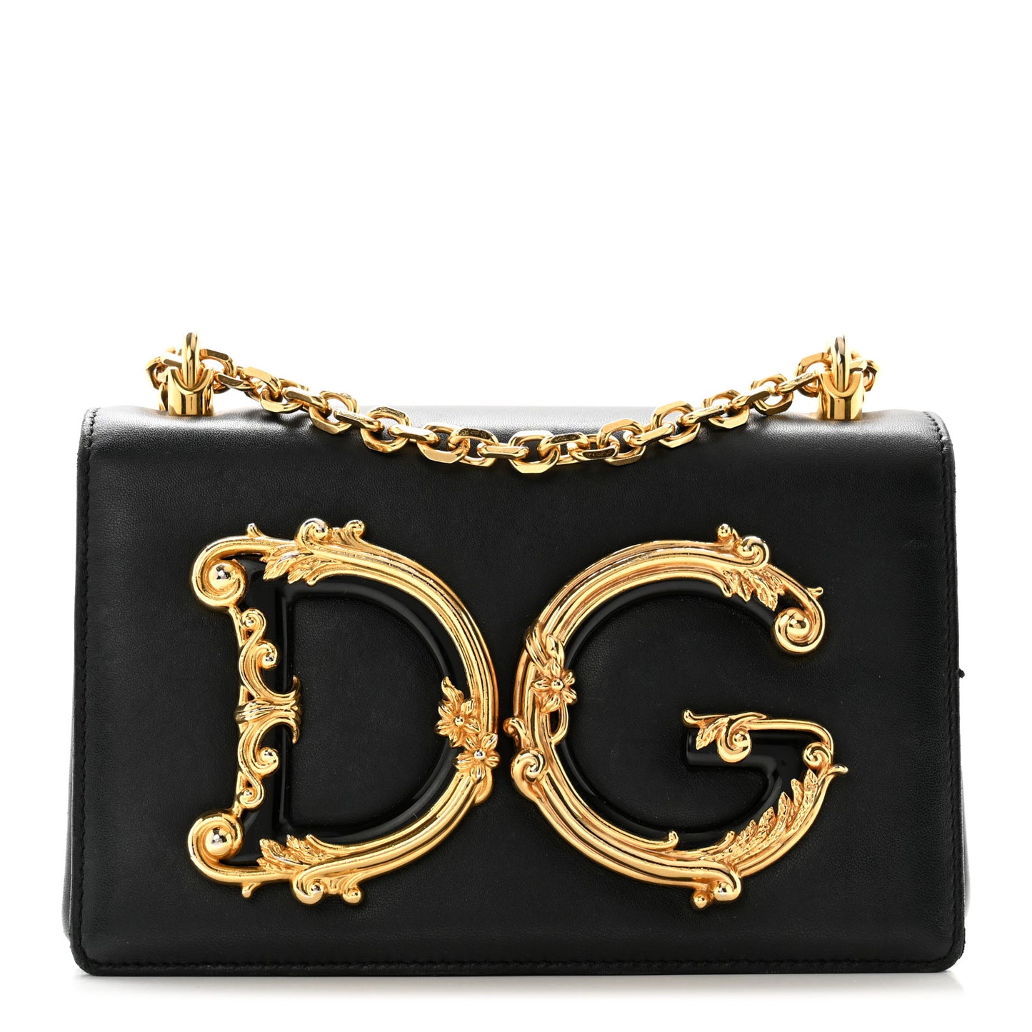 Nappa DG Girls Shoulder Bag Black