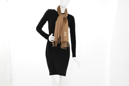 Louis Vuitton Cashmere Jhelam Stole Caramel 2 of 8