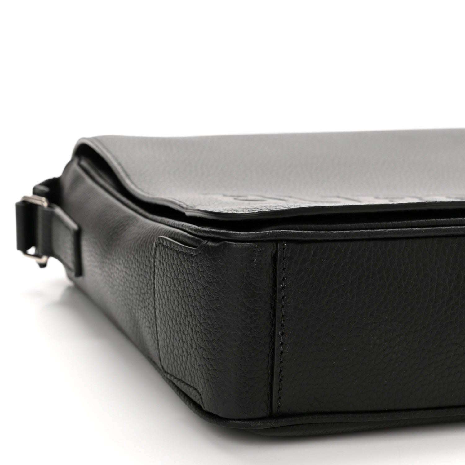 Burberry Grainy Calfskin Embossed Bruno Messenger Black 8 of 9