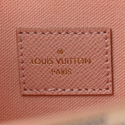 Louis Vuitton Damier Azur Pochette Felicie Chain Wallet Rose Ballerine 6 of 10