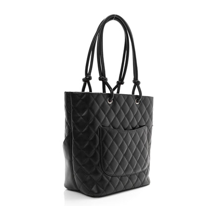 Chanel Calfskin Quilted Medium Cambon Tote Black 3 of 14