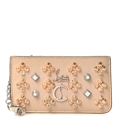 Christian Louboutin Calfskin Loubinthesky Panettone Zip Card Holder Ballerina 1 of 6