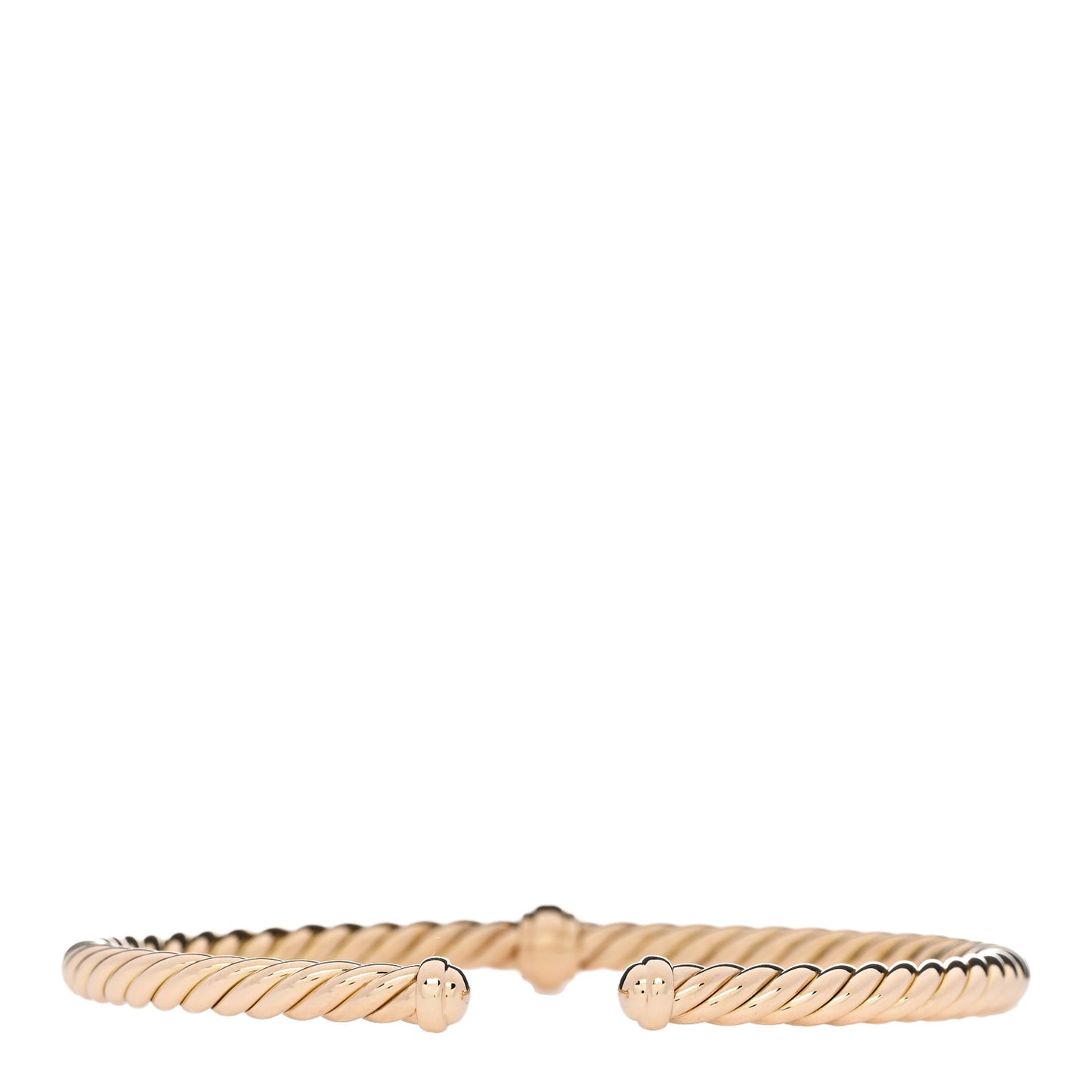 18K Yellow Gold Diamond 4mm Cablespira Flex Station Bracelet