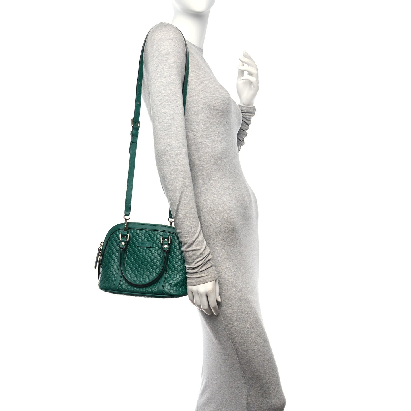 Soft Microguccissima Mini Dome Bag Emerald