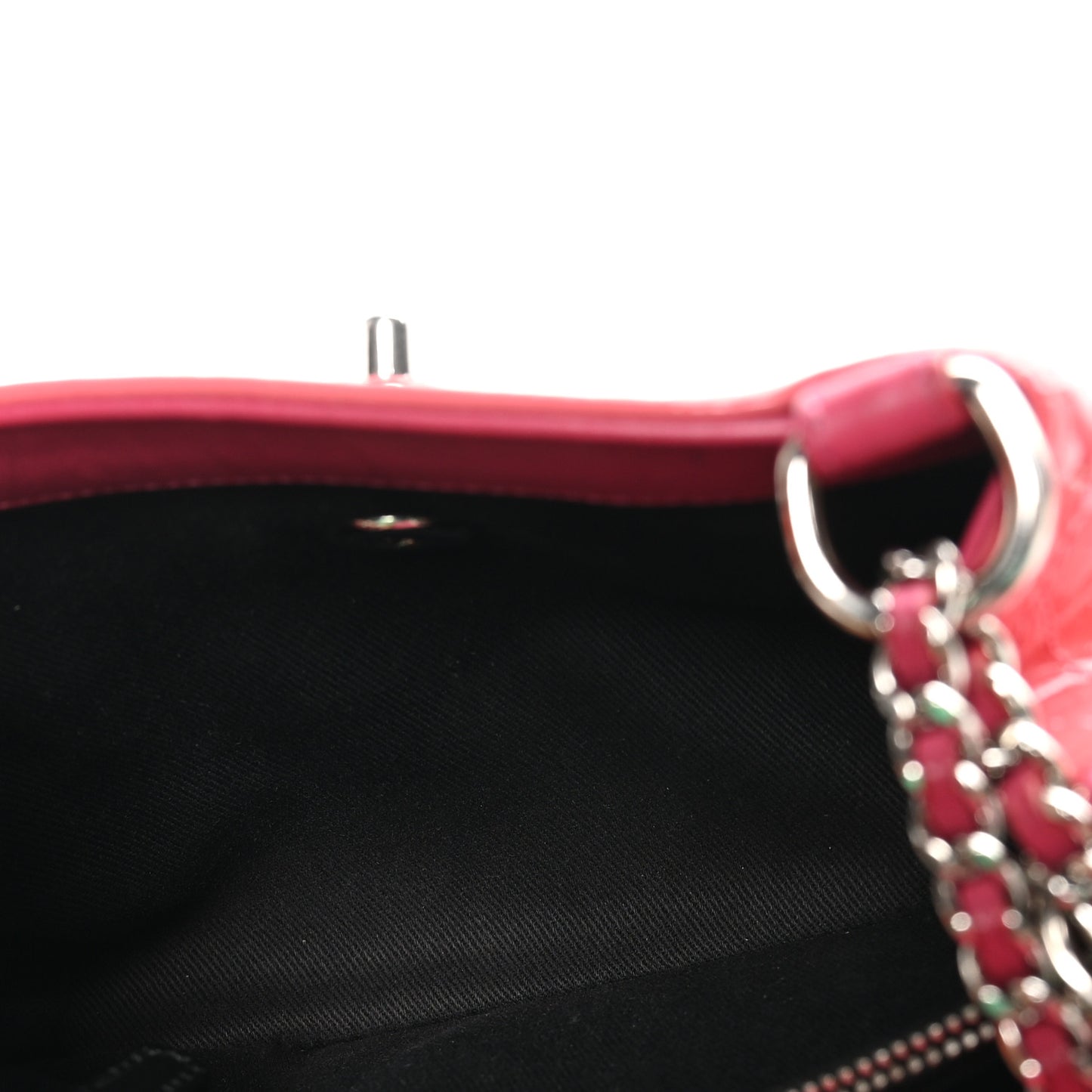 Patent Quilted Small Coco Shine Accordion Flap Pink