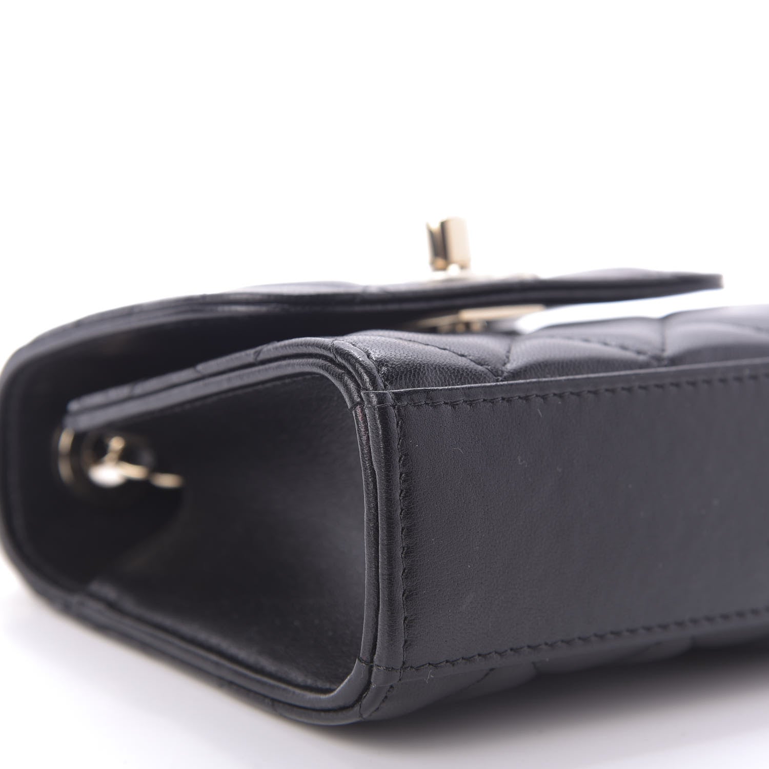 Chanel Lambskin Quilted Mini Trendy CC Chain Wallet Black 6 of 10