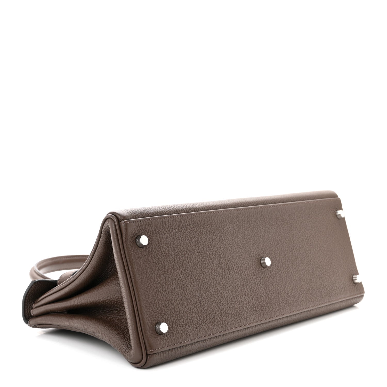 Hermes Taurillon Clemence Shoulder Kelly 40 Cafe 4 of 14