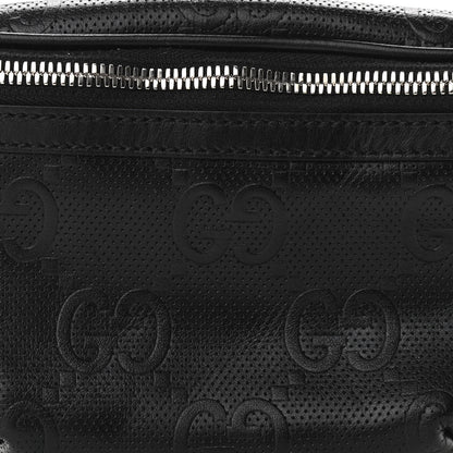 Gucci Calfskin GG Tennis Embossed Belt Bag Black 8 of 12
