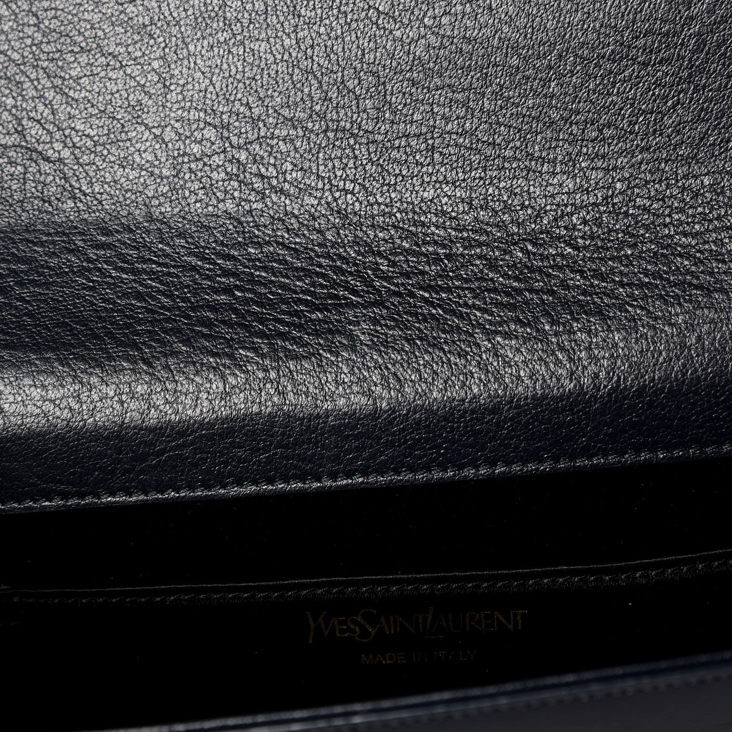 Saint Laurent Calfskin Large Belle De Jour Clutch Deep Marine 7 of 10